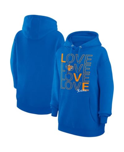G-III 4Her by Carl Banks Women's Blue New York Knicks Basketball Love Fleece Pullover Hoodie