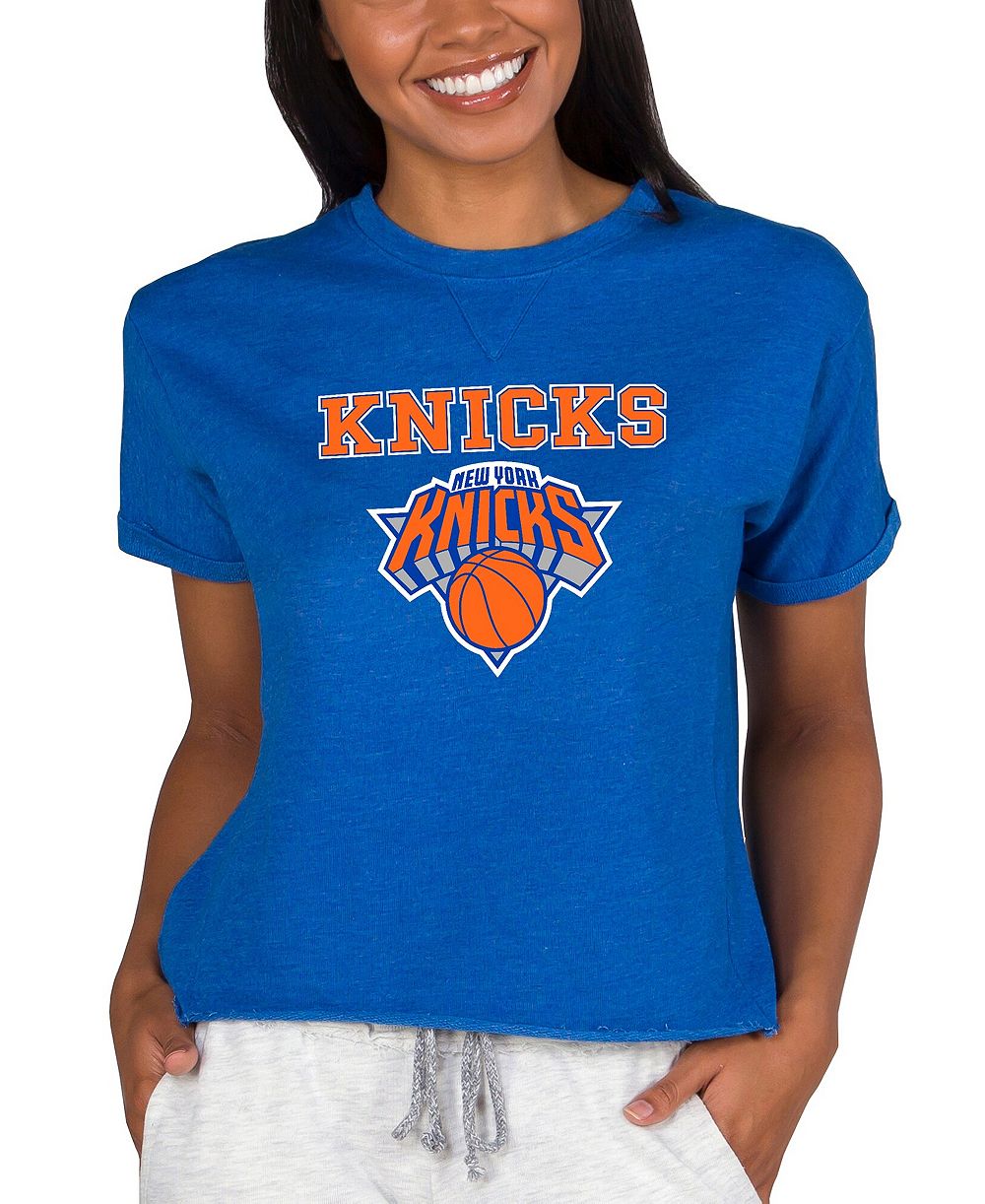 Женский топ Concepts Sport Royal New York Knicks NBA Concepts Mainstream Terry SS
