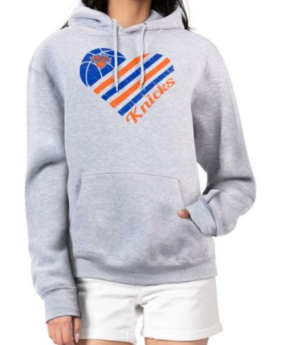 Женское худи G-III 4Her by Carl Banks Heather Gray New York Knicks Heart Pullover