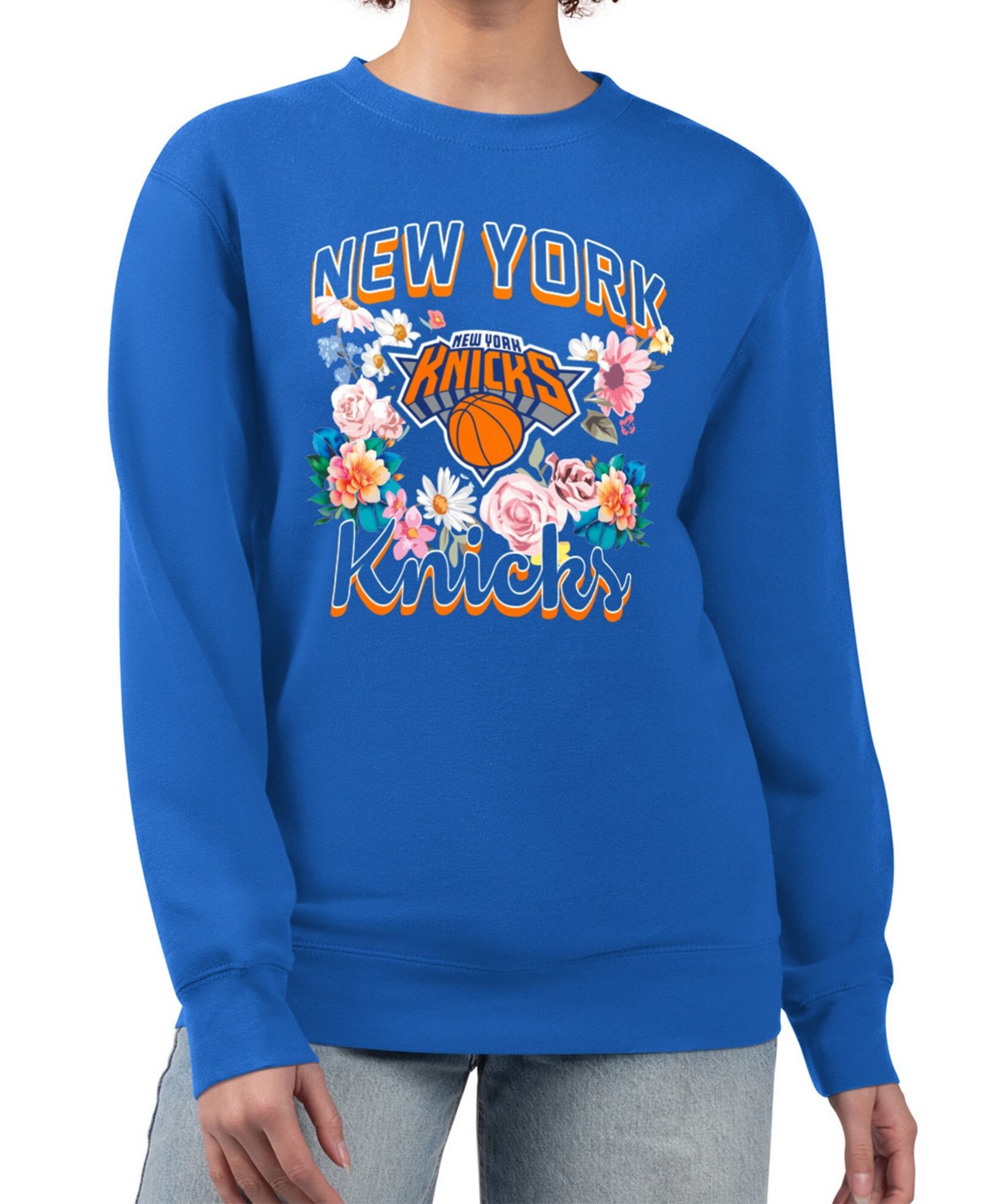Женский свитшот G-III 4Her by Carl Banks Blue New York Knicks с логотипом команды