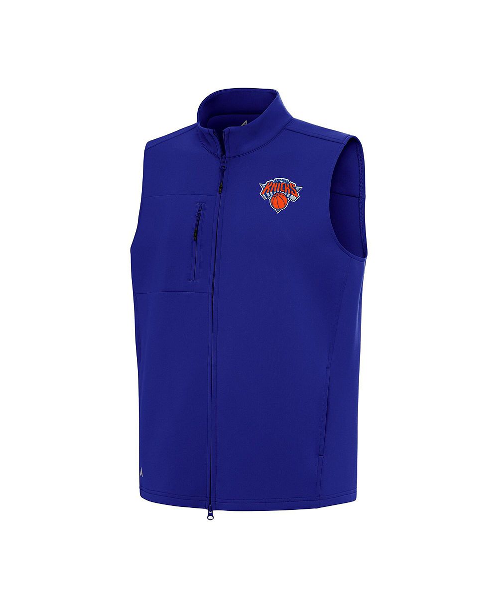 Antigua Men's Royal New York Knicks Demand Full-Zip Vest