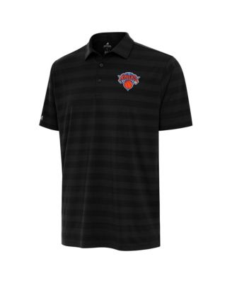 Мужская рубашка-поло Antigua Black New York Knicks Tunnel Polo Shirt