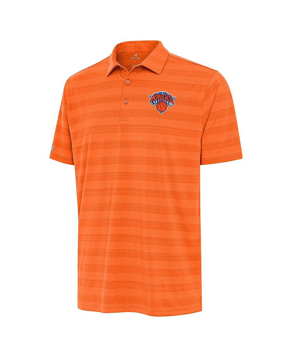 Мужская рубашка-поло Antigua Orange New York Knicks Tunnel Polo