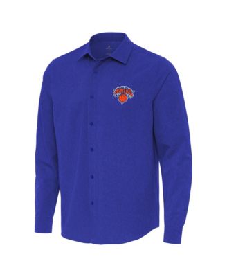 Мужская рубашка Antigua New York Knicks Exposure Woven Long Sleeve Button-Up