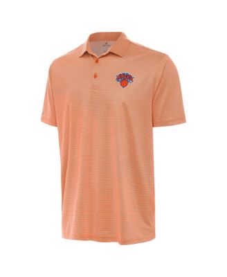 Мужская рубашка-поло Antigua Orange/White New York Knicks Rings