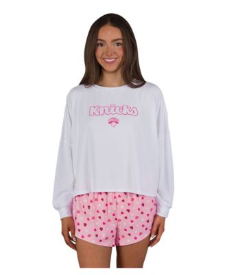 Женский комплект Concepts Sport 2-Piece New York Knicks Lyric Long Sleeve Top and Shorts