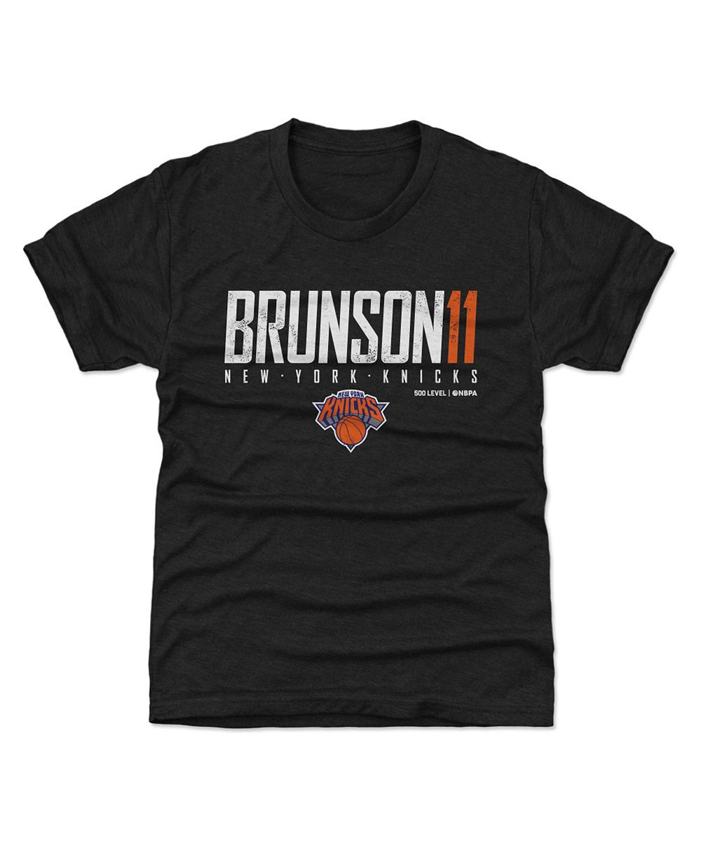 500 Level Джерси Jalen Brunson New York Knicks Elite Black для мальчиков и девочек