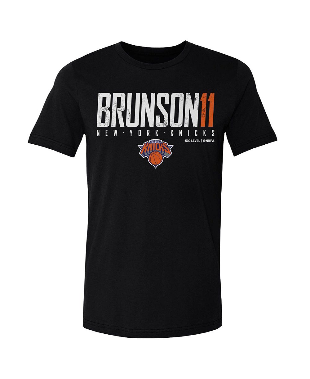 Мужская футболка 500 Level Jalen Brunson Black New York Knicks Elite
