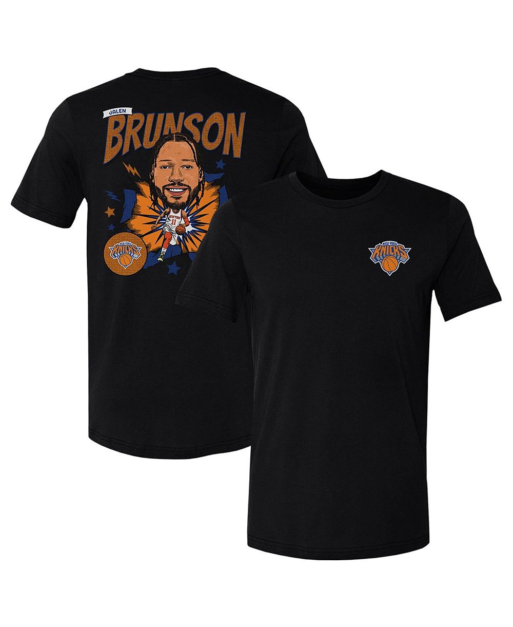 Мужская футболка 500 Level Jalen Brunson Black New York Knicks Caricature