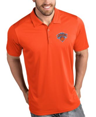 Мужская рубашка Antigua Men's Orange New York Knicks Tribute Polo Shirt