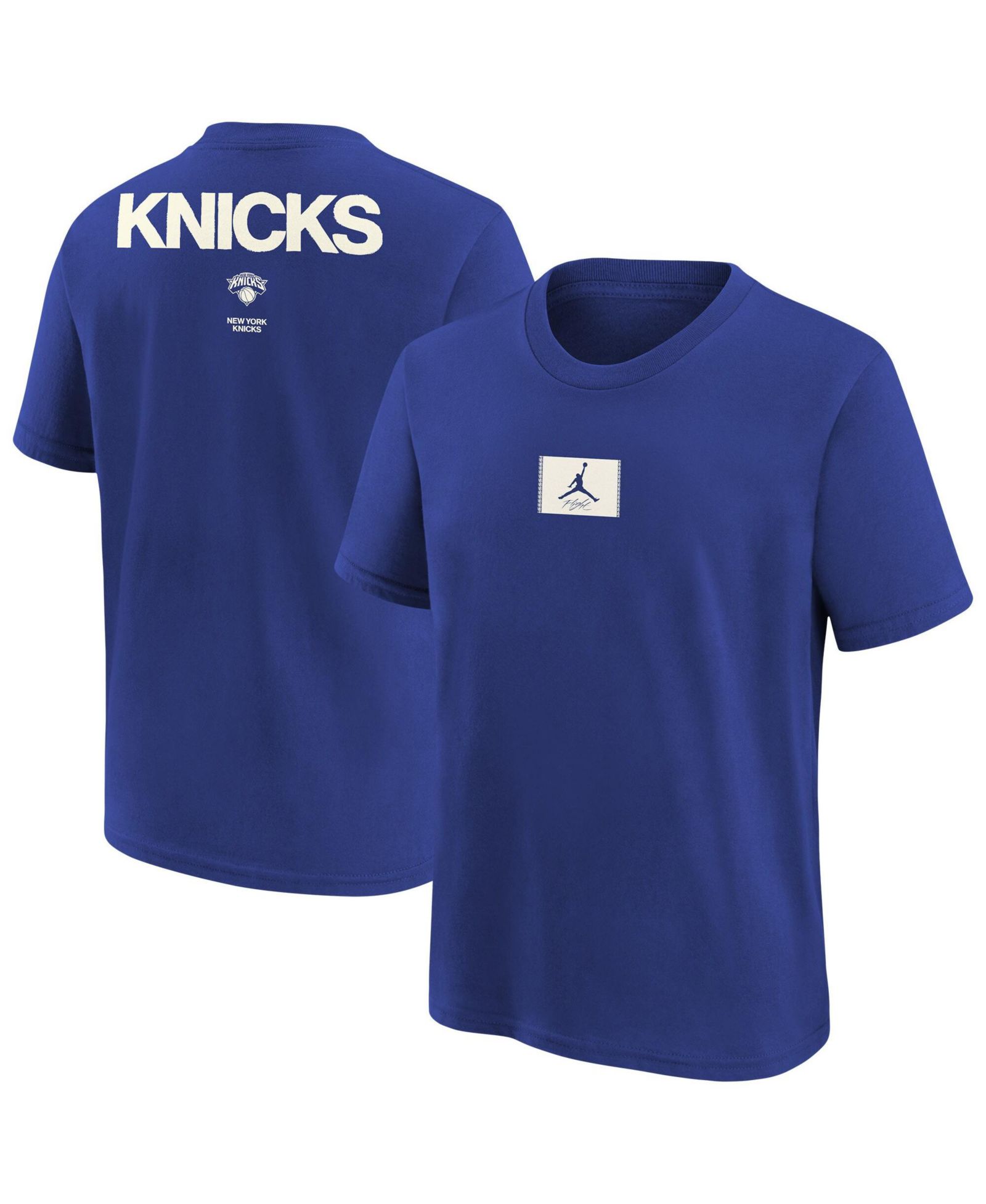 Jordan Футболка Royal New York Knicks Courtside Statement 85 для мальчиков и девочек