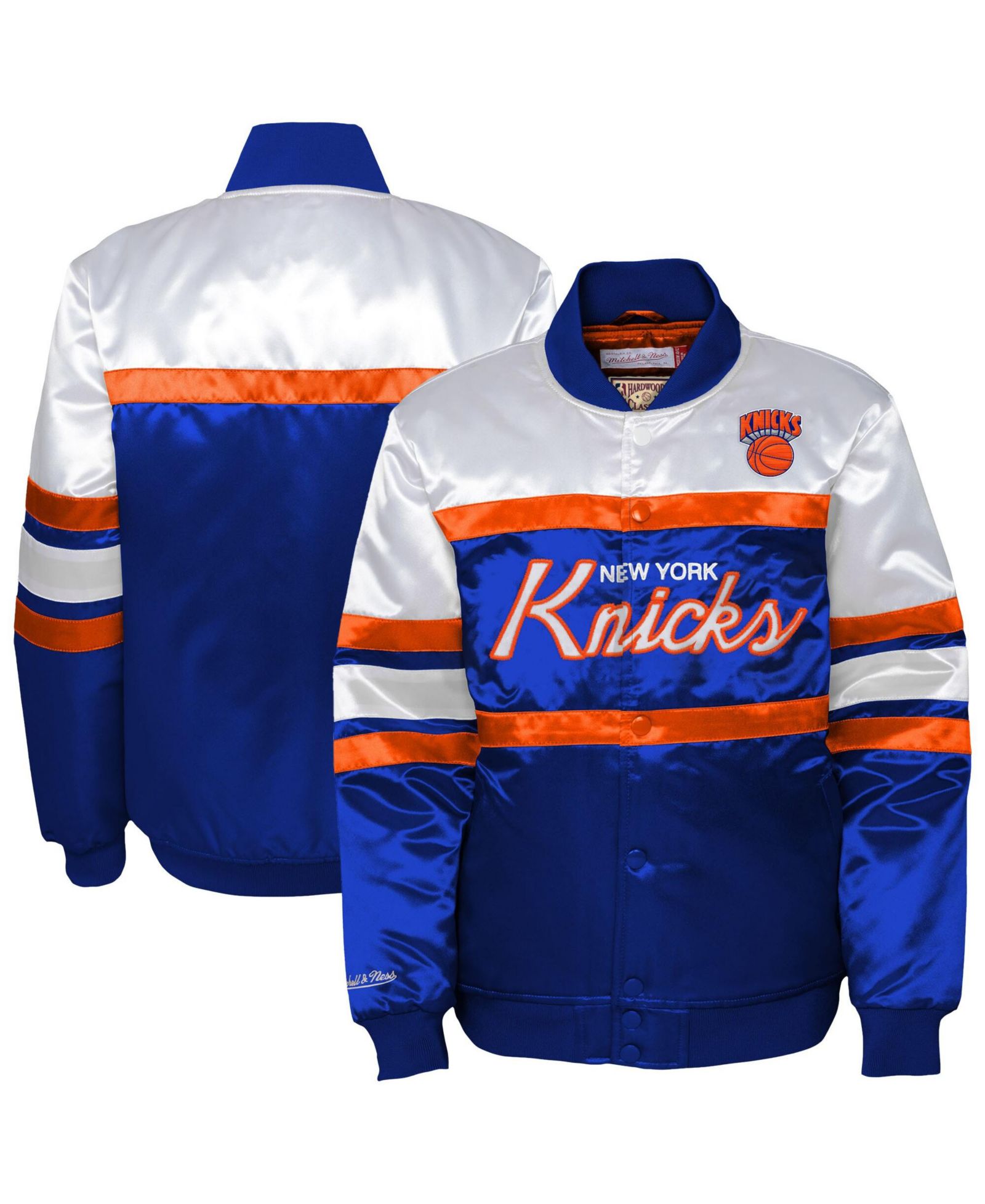 Куртка Mitchell & Ness Big Boys and Girls Blue New York Knicks Satin Full-Snap