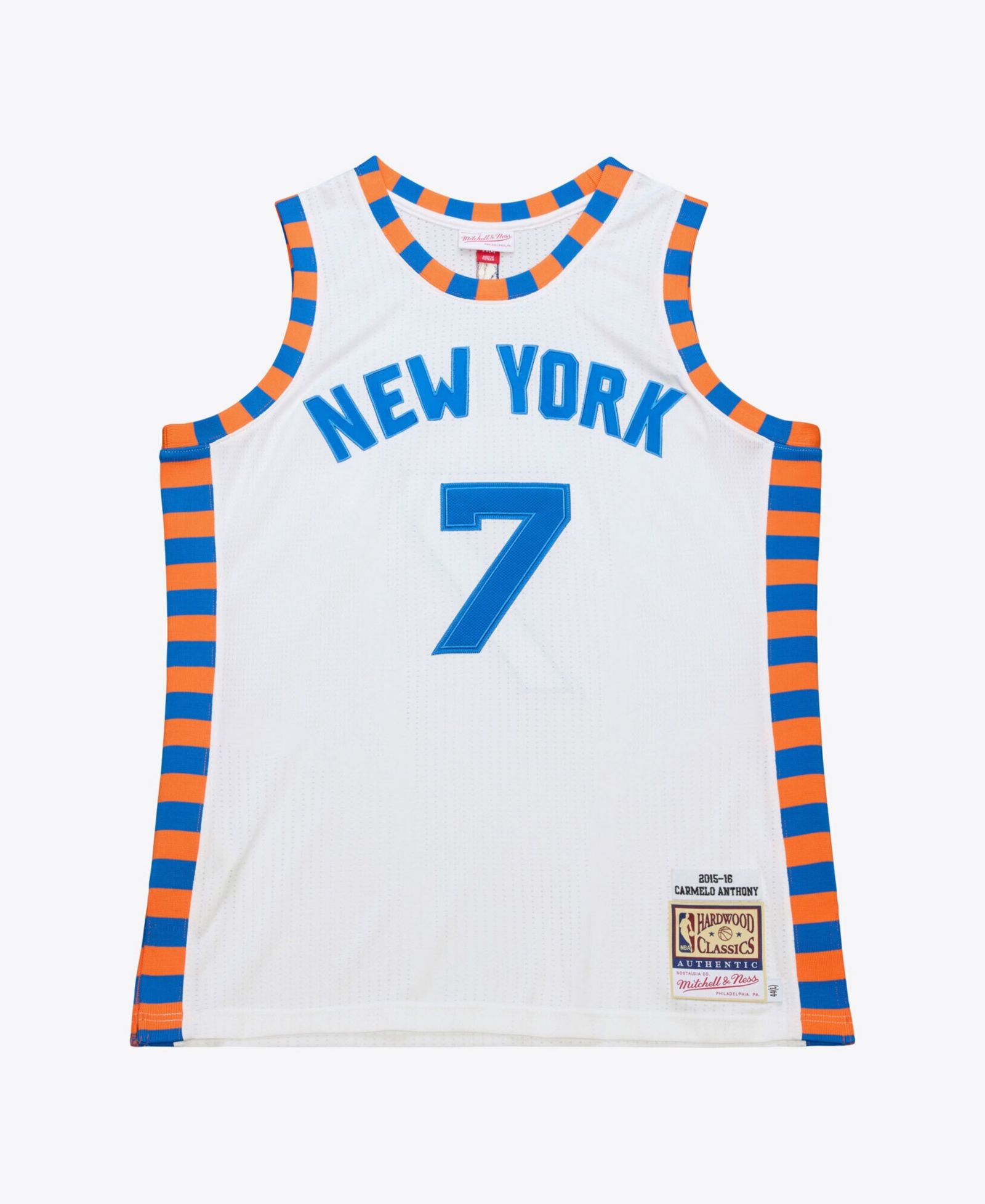 Mitchell & Ness Мужская джерси Carmelo Anthony New York Knicks 2015-16 Hardwood Classics