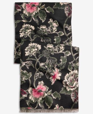 Style & Co Women's Floral Leaf Jacquard Wrap Scarf, Macy's Exclusive