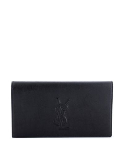 Pre-Owned Saint Laurent Большая кожаная сумка-клатч Belle de Jour