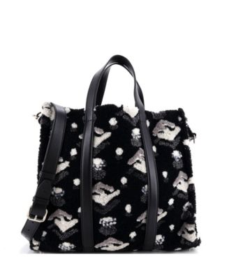 Сумка-шоппер Fendi Pre-Owned Large Convertible Printed Shearling