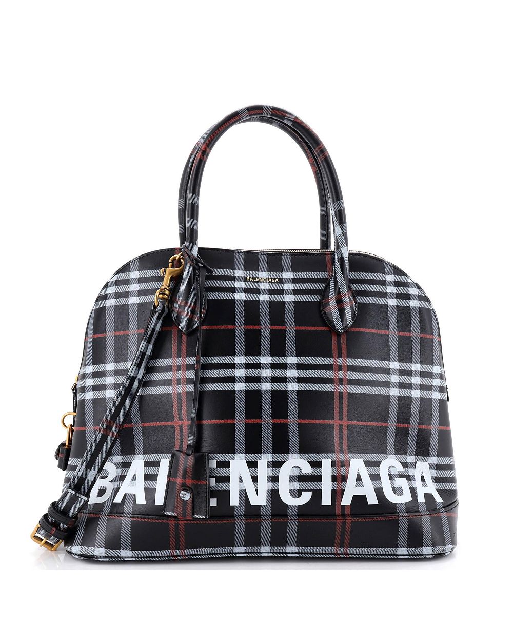 Сумка Balenciaga Medium Logo Ville Printed Leather Pre-Owned