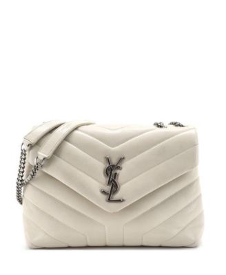 Б/у маленькая сумка через плечо Loulou из стеганой кожи с узором шеврон Saint Laurent