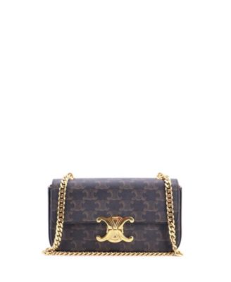 Pre-Owned Celine Маленькая сумка на плечо Triomphe Chain из покрытого холста
