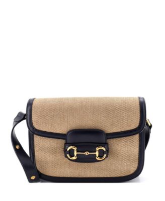 Gucci Small Horsebit 1955 сумка через плечо Canvas и Leather