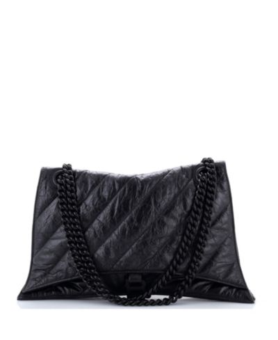 Сумка Pre-Owned Balenciaga Large Crush Chain Flap Quilted Crushed Calfskin