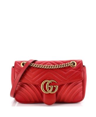 Pre-Owned Gucci Medium GG Marmont Flap Bag Matelasse Leather