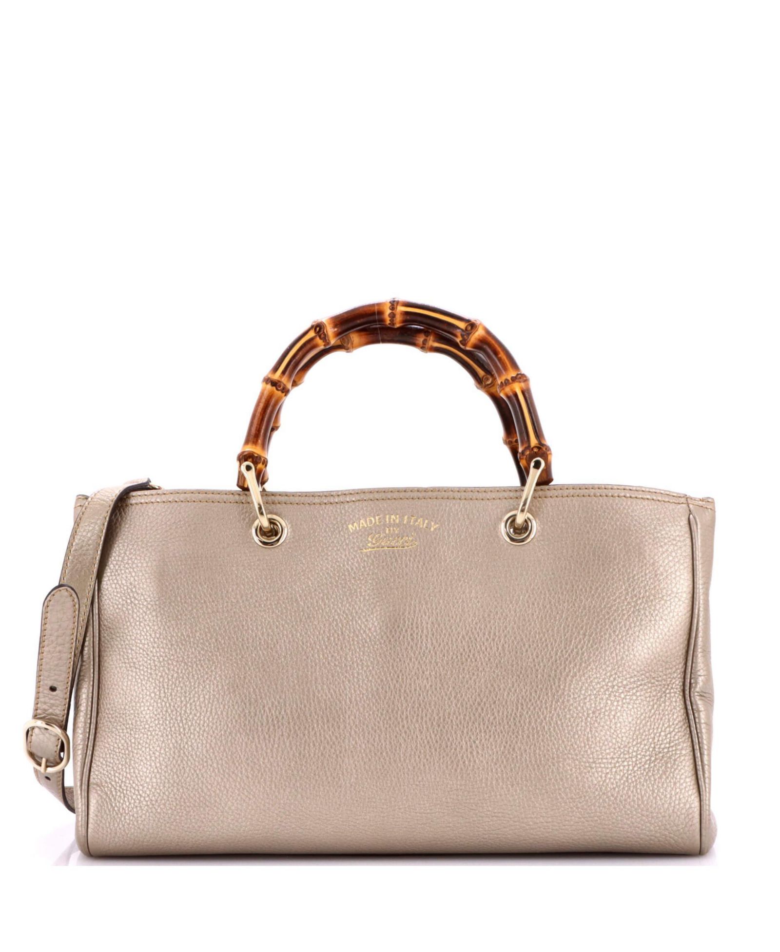 Сумка-шоппер Pre-Owned Gucci Medium Bamboo кожаная