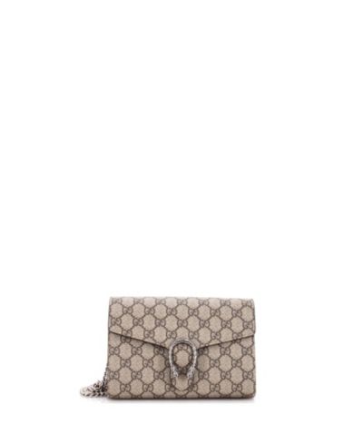 Кошелек Gucci Small Dionysus с цепочкой, GG Coated Canvas, б/у