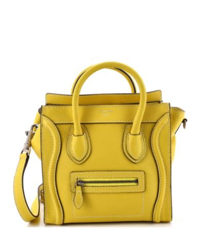 Сумка Celine Nano Luggage из зернистой кожи, б/у