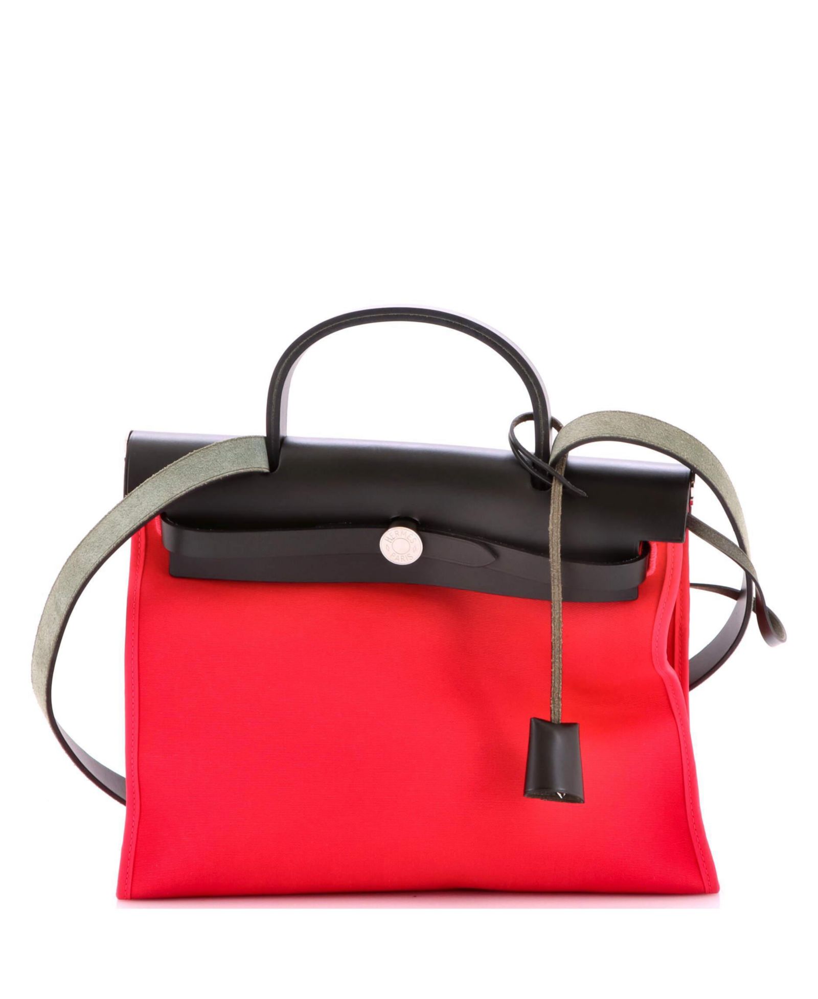 Pre-Owned HERMÉS 31 Herbag Zip Leather and Toile