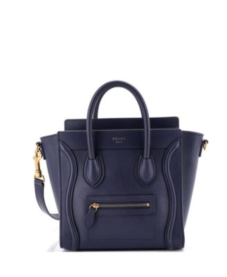 Б/у сумка Celine Nano Luggage из гладкой кожи