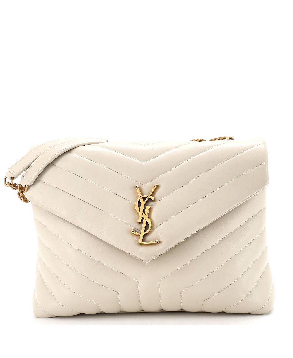 Pre-Owned Saint Laurent Medium Loulou Shoulder Bag Matelasse Chevron Leather