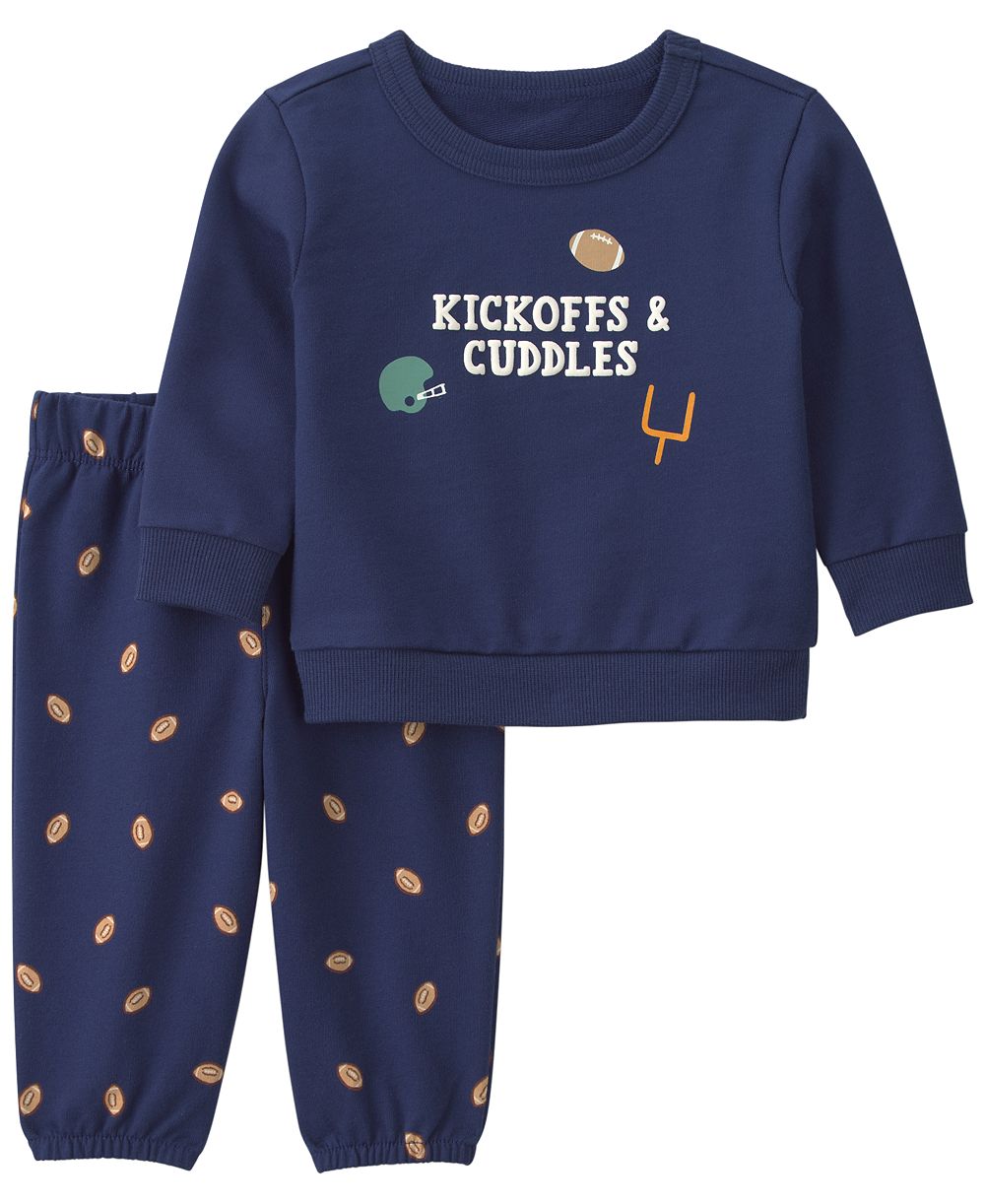 Детский комплект Carter's Baby Boys' Football Graphic French Terry Sweatshirt и брюки