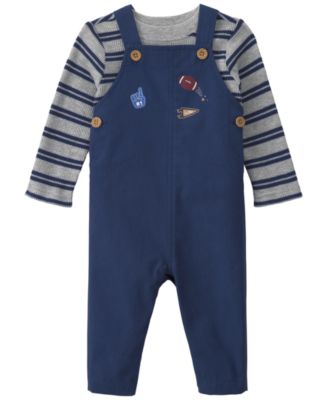 Carter's Baby Boys' Striped Sports Thermal T-Shirt and Overall, 2-Piece Set