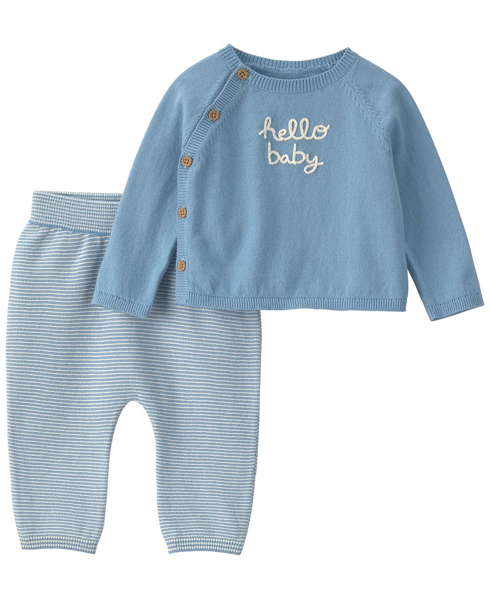 Детский комплект из топа с длинным рукавом и брюк Carter's Hello Baby