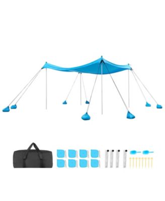 COZITO Beach Tent Sun Shelter 10 x 10 feet with 8 Sandbags and Stability Poles