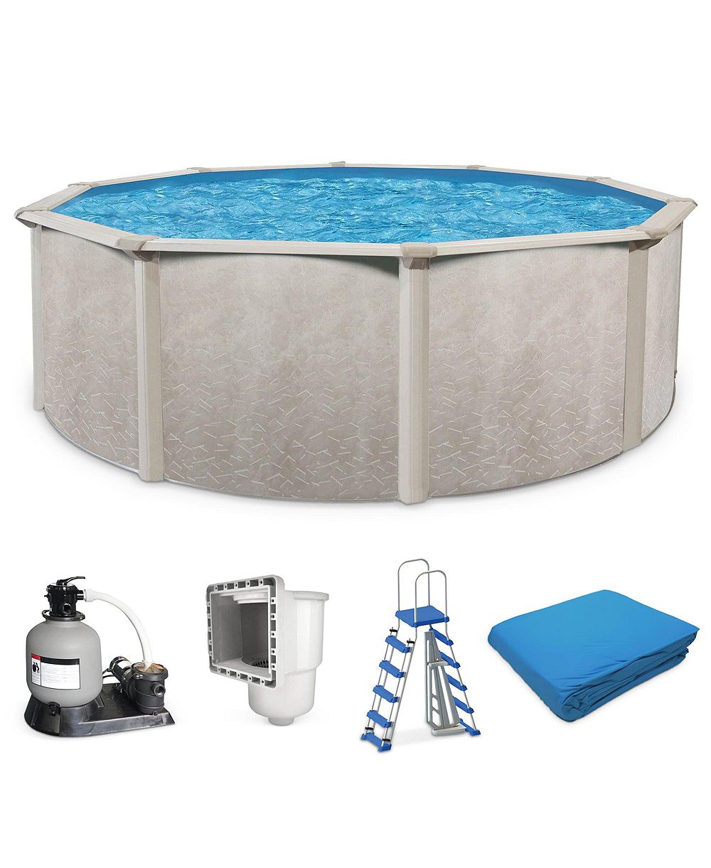 Aquarian Phoenix 24'x52" Round Above Ground Pool with Pump, Ladder, Liner, Skimmer