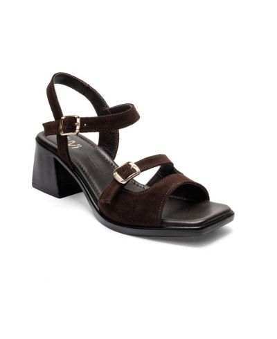 Forever & Always Shoes Женские кожаные сандалии Yolen на блочном каблуке