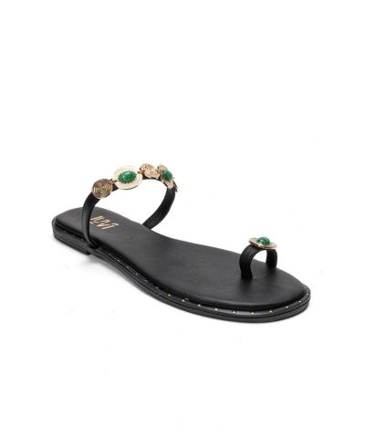 Forever & Always Shoes Women's Martinez Leather Thong Sandal