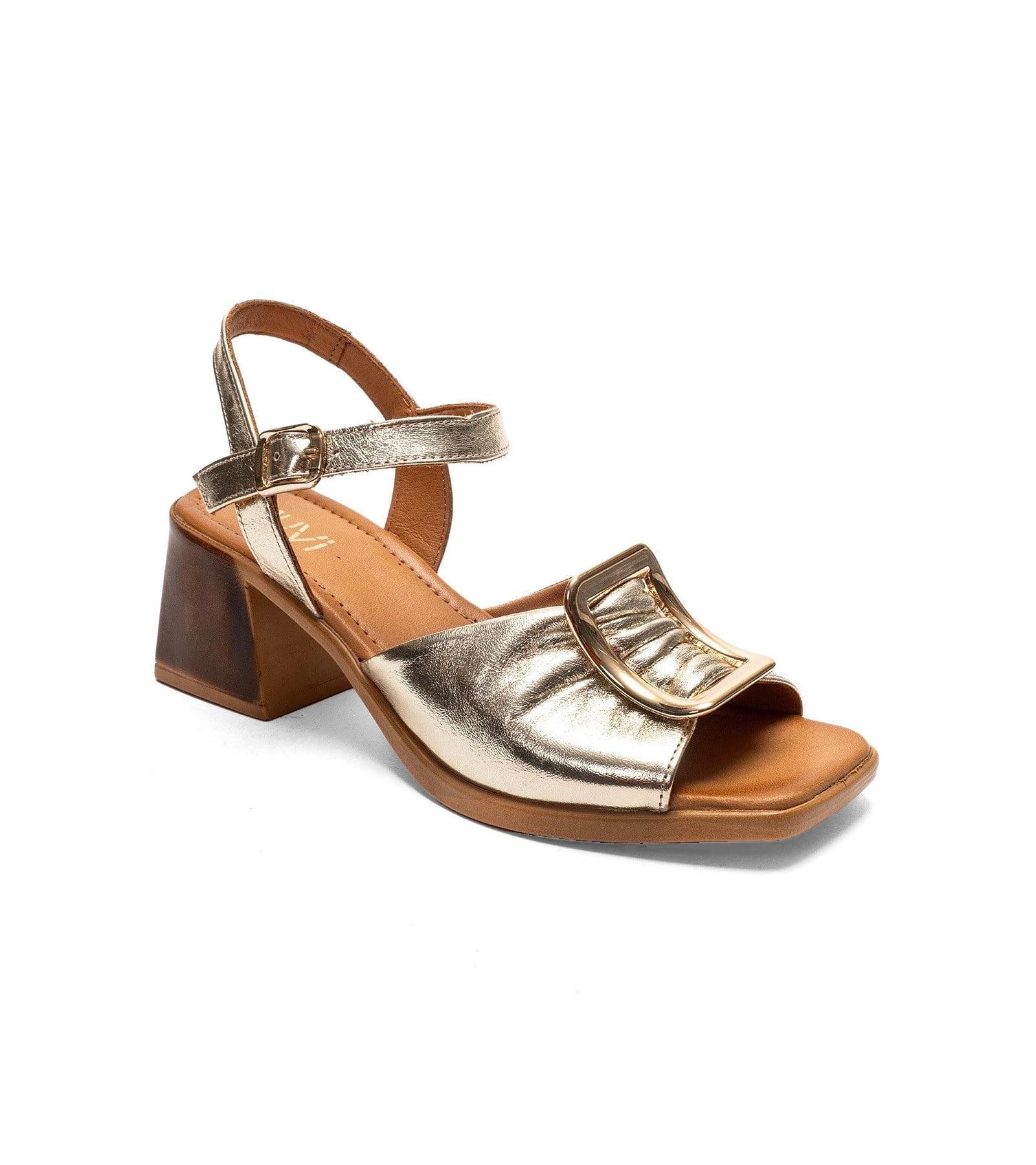 Forever & Always Shoes Женские кожаные босоножки на блочном каблуке Asha
