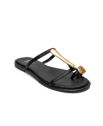 Forever & Always Shoes Women's Tessa Leather Thong Sandal