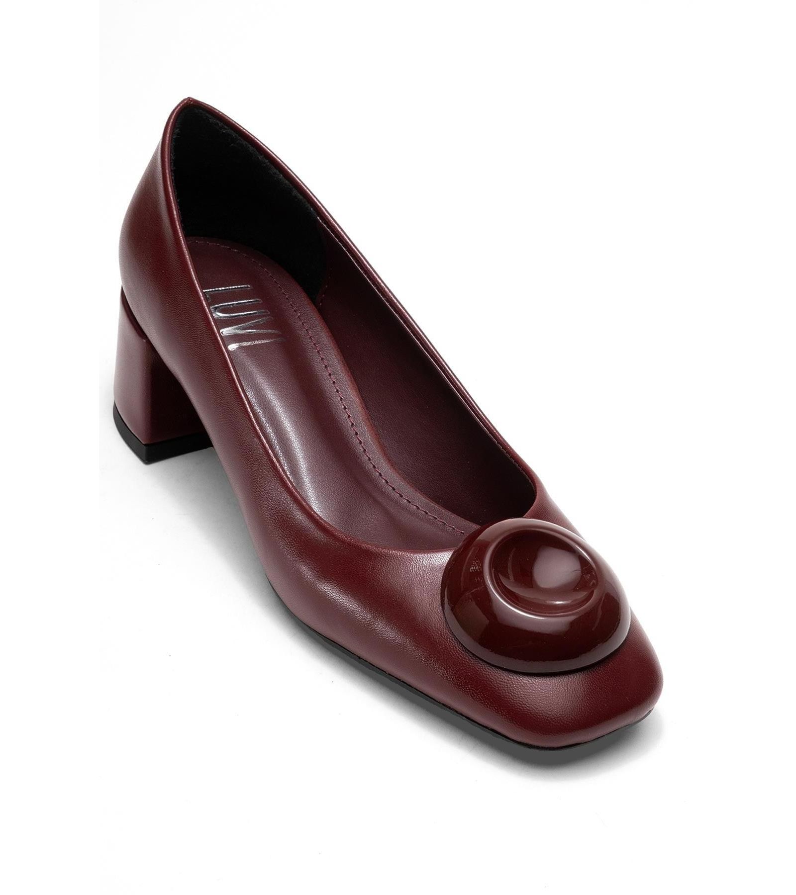 Prologue Shoes Women's Mila Buckle Square Toe Block Heel Pump