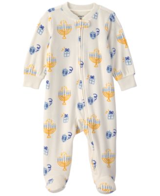 Carter's Boys' and Girls' Hanukkah 2-Way Zip Footed Sleep & Play Pajamas
