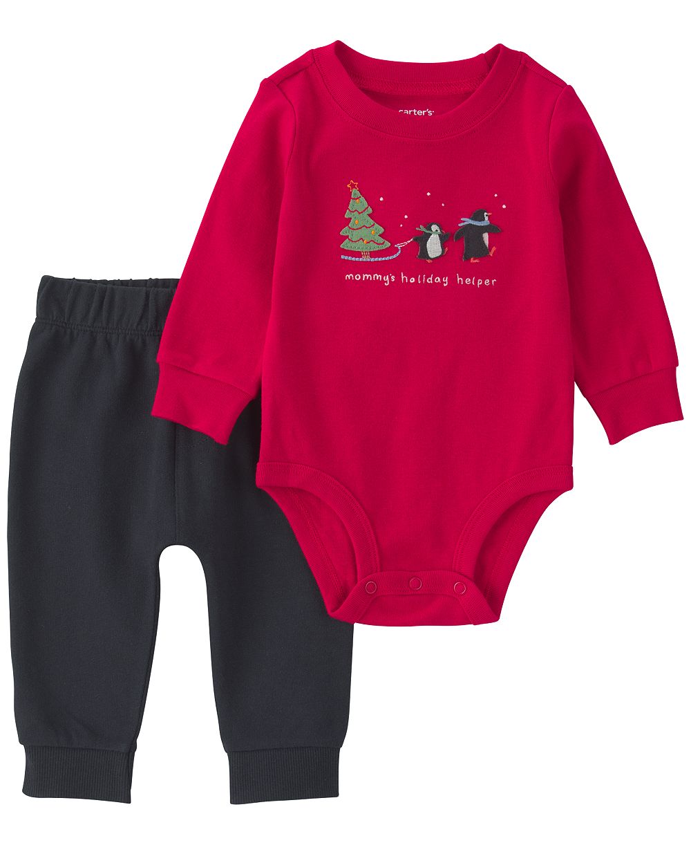 Carter's Baby Boys' Mommy's Holiday Helper Bodysuit and Pants, 2-Piece Set