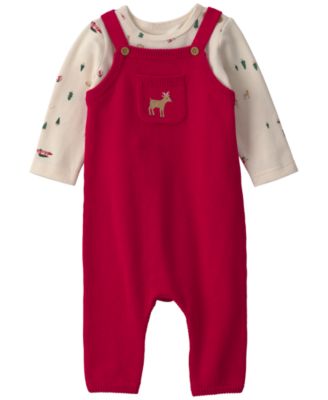 Carter's Baby Boys' Long-Sleeve T-Shirt and Reindeer Sweater Overall, 2-Piece Set
