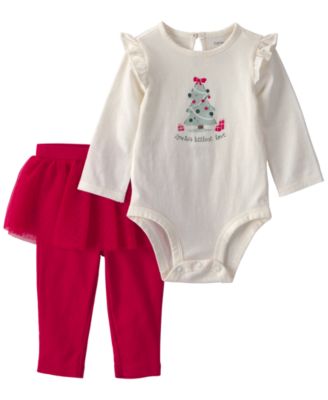 Carter's Baby Girls' Santa's Littlest Love Bodysuit and Tutu Pants, 2-Piece Set