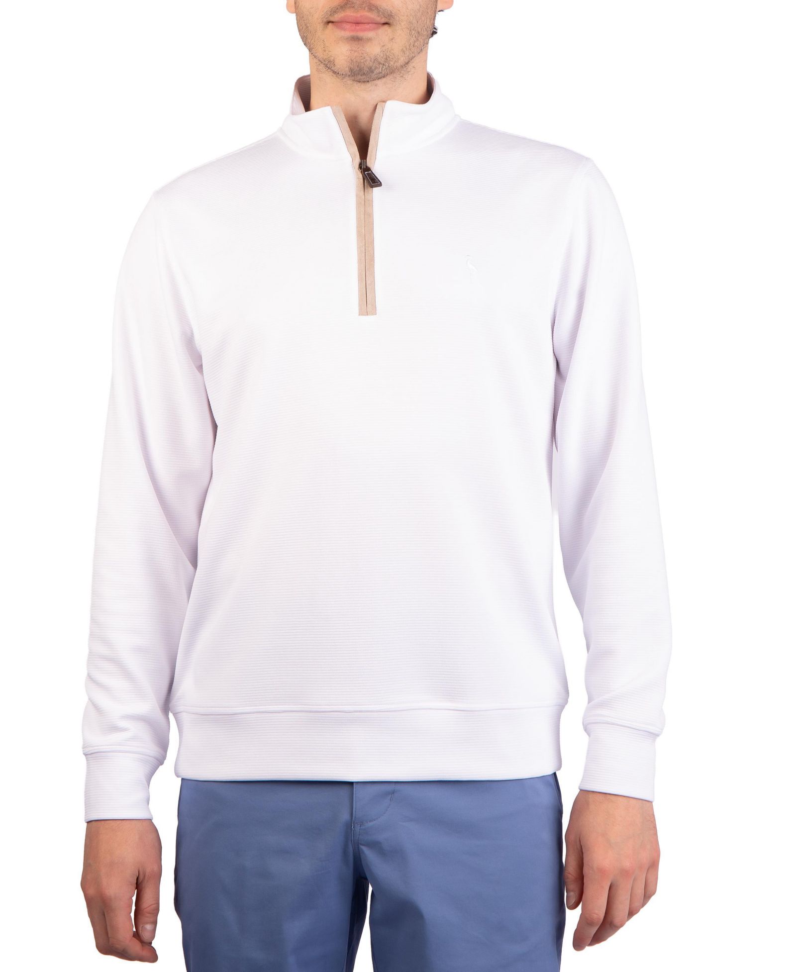 Мужской джемпер TailorByrd Quarter Zip с замком и замшевой отделкой