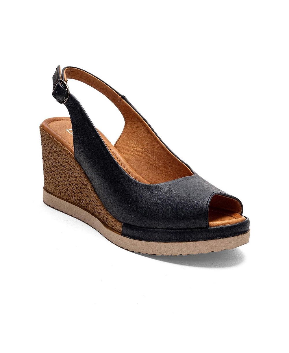 Forever & Always Shoes Женские кожаные сандалии Helina на танкетке