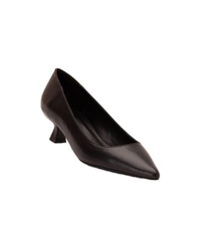 Forever & Always Shoes Женские туфли-лодочки Helly Kitten Heel Leather Stiletto Pumps