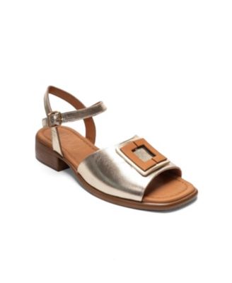 Forever & Always Shoes Женские кожаные сандалии с пряжкой, Svelte